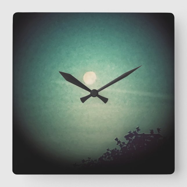 Horloge Carrée Lune tachetée (Recto)