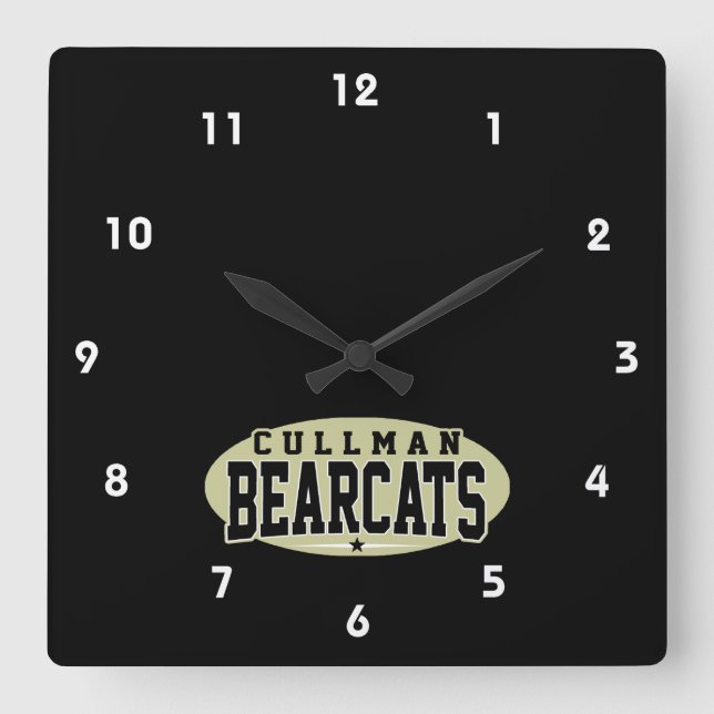 Horloge Carrée Lycée Cullman; Bearcats (Recto)