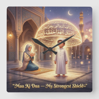 Horloge Carrée Maa Ki Dua Protection Dome | Islamic Mother’s Day 