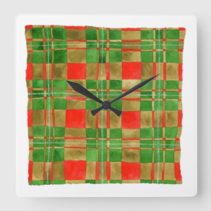 Horloge carrée MAC GREGOR TARTAN