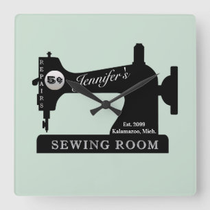 Horloge Carrée Machine à coudre cadeau Seamstress Quilter