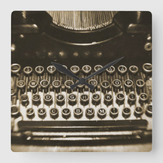 Horloge Carrée Machine à écrire