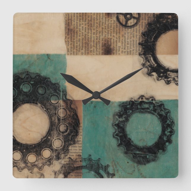 Horloge Carrée Machines II (Recto)