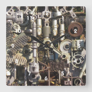 Horloge Carrée Machines mécaniques Steampunk