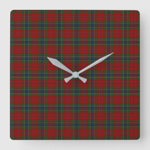 Horloge Carrée Maclean Tartan Scottish Modern MacLean de Duart