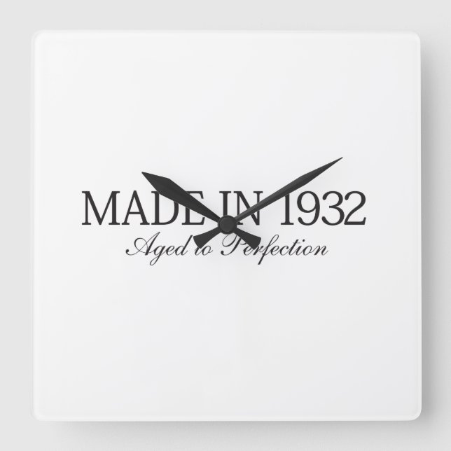 Horloge Carrée Made en 1932 (Recto)