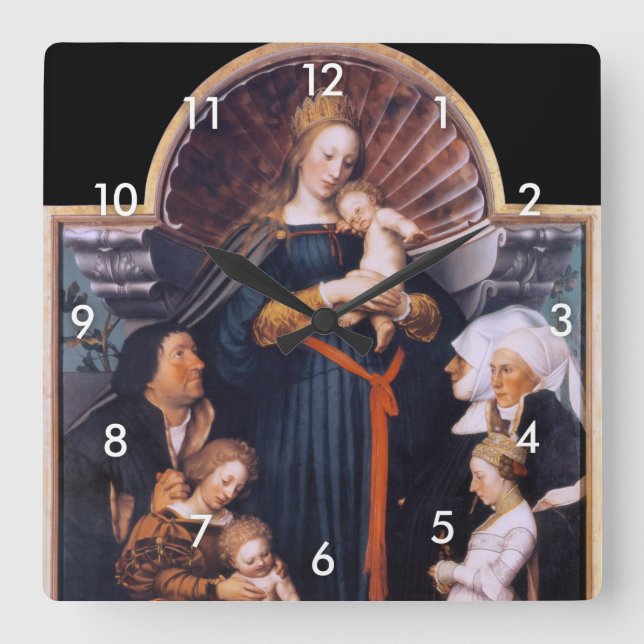 Horloge Carrée Madonna, Holbein the Younger (Recto)