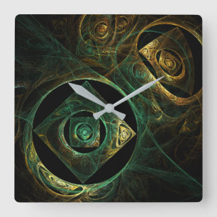 Horloge Carrée Magical Vibrations Abstract Art Square
