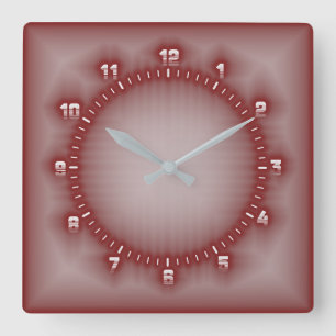 Horloge Carrée magie rouge