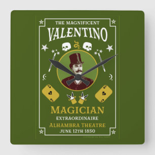 Horloge Carrée Magie victorienne vintage classique Illusionist La