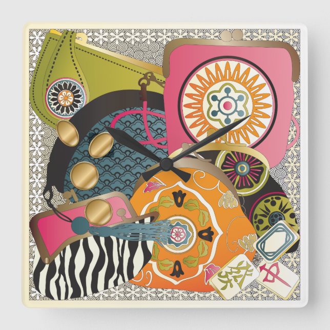 Horloge Carrée Mah Jongg Purses (Recto)