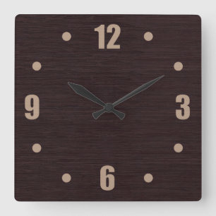 Horloge Carrée Mahogany