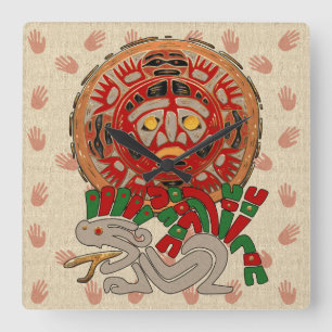 Horloge Carrée Mains Dans Le Soleil