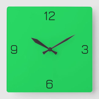 Horloge Carrée Malachite Green 0BDA51 Couleur Avec Option Ajouter