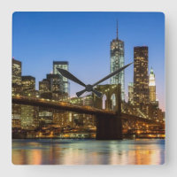 Manhattan et Brooklyn Bridge à Dusk