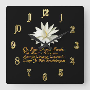Horloge Carrée Mantra de Gayatri