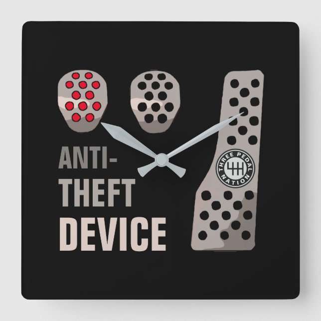 Horloge Carrée MANUEL anti-vol (Recto)