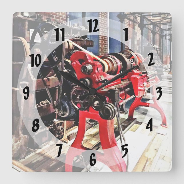 Horloge Carrée Manuel Lathe Circa 1880 (Recto)