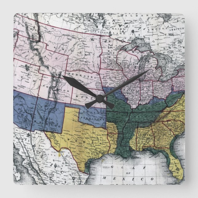 HORLOGE CARRÉE MAP : CIVIL WAR, 1864 (Recto)