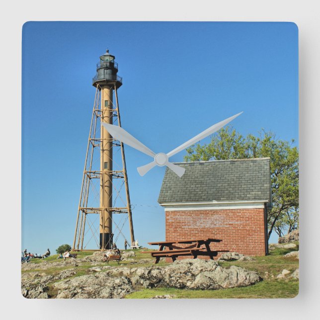Horloge Carrée Marblehead Lighthouse, Massachusetts Wall Clock (Recto)