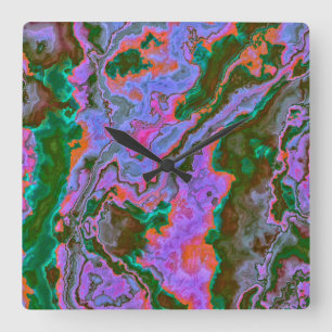 Horloge Carrée Marbre aigre