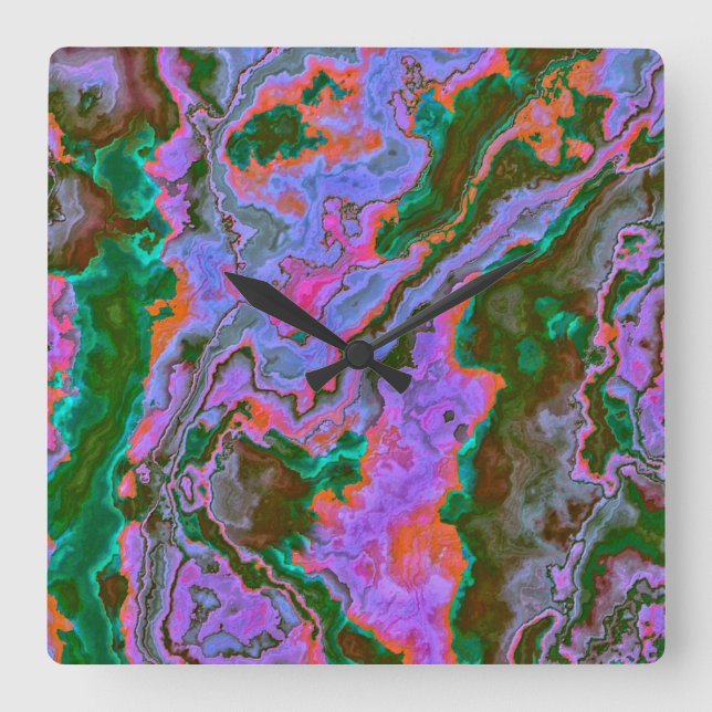 Horloge Carrée Marbre aigre (Recto)