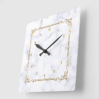 Marbre blanc et gris vintage cadre or