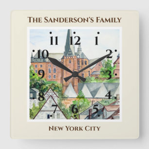 Horloge Carrée Marburg Altstadt Allemagne Peinture des paysages u