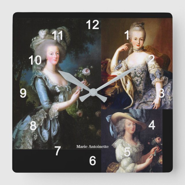 Horloge Carrée Marie Antoinette (Recto)
