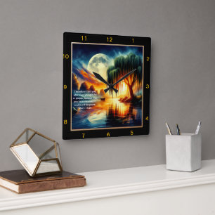 Horloge Carrée Mark 11:24 Bénédiction : Affichage personnel