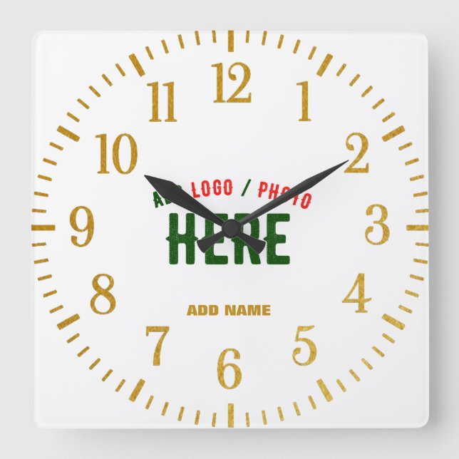 HORLOGE CARRÉE MARQUE BLANCHE MODERNE ET PERSONNALISABLE VÉRIFIÉE (Recto)