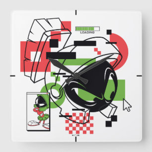 Horloge Carrée MARVIN THE MARTIAN™ Glitch