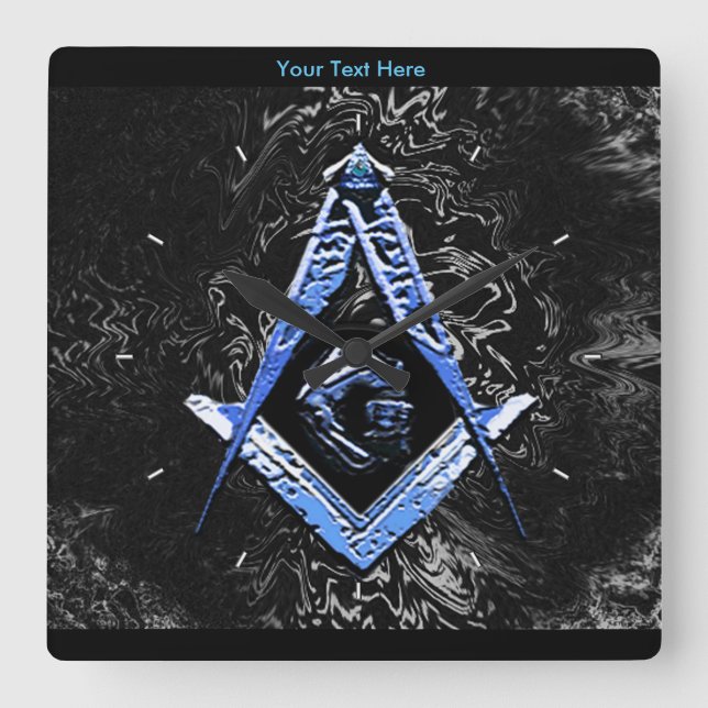 Horloge Carrée Masonic Minds (Recto)