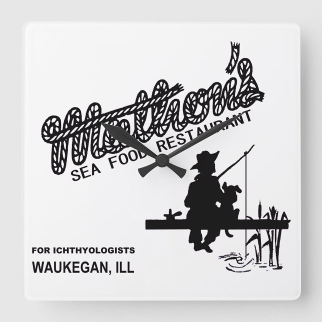 Horloge Carrée Mathon's Sea Food Restaurant, Waukegan, Illinois (Recto)