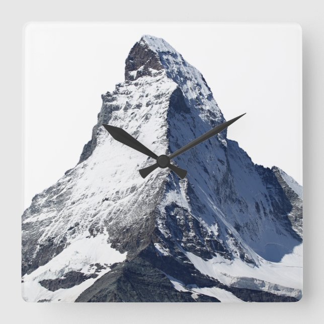 Horloge Carrée Matterhorn dans les Alpes suisses (Recto)