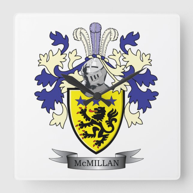Horloge Carrée McMillan Family Crest (Recto)
