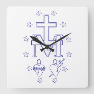 Horloge Carrée Médaille de Notre-Dame de Grâces