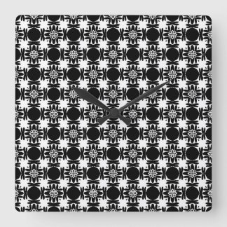 Horloge Carrée Médaillon d'obsidienne