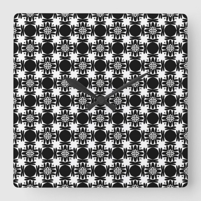 Horloge Carrée Médaillon d'obsidienne    (Recto)