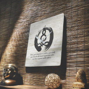 Horloge Carrée Méditation de l'instructeur de yoga Pose Symbole Z