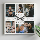 Horloge Carrée Meilleur papa jamais | Fête des pères 6 Collage ph<br><div class="desc">Célébrez l'amour intemporel et les souvenirs chéris de votre famille avec notre horloge murale de collection de photos Best daddy Ever. Cette horloge murale personnalisée est un cadeau idéal pour la Fête des pères, les anniversaires, ou toute occasion qui honore le père spécial dans votre vie. Doté d'une grille de...</div>
