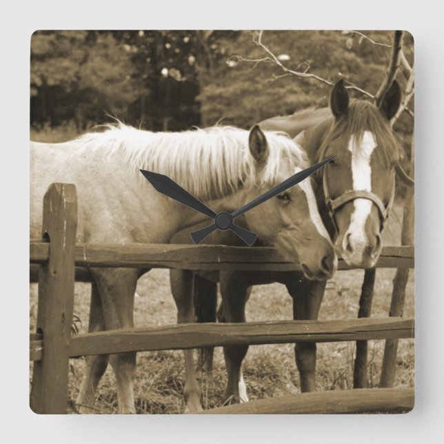 Horloge Carrée Meilleurs amis (Recto)