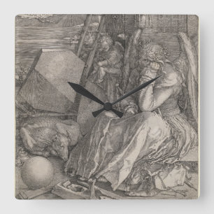 Horloge Carrée Mélancolie I, gravant par Albrecht Durer