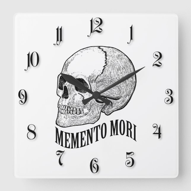 Horloge Carrée Memento mori (Recto)