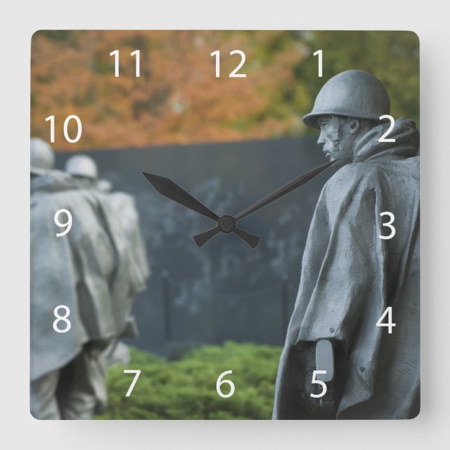 Horloge Carrée Mémorial de la guerre de Corée (Recto)