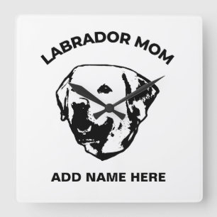 Horloge Carrée Mère de Labrador