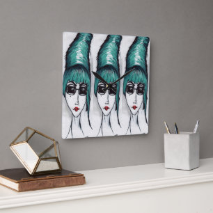 Horloge Carrée Mère Monster Turquoise Beehik Lunettes de soleil P