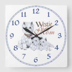 Horloge Carrée Mère West Higland White Terrier
