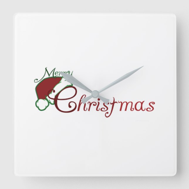 HORLOGE CARRÉE **MERRY NOËL** FERMER (Recto)