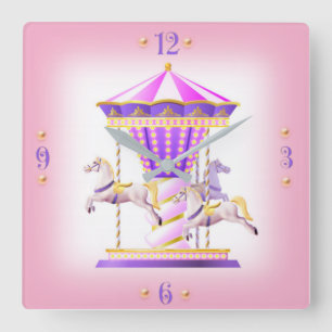 Horloge Carrée Merry Round